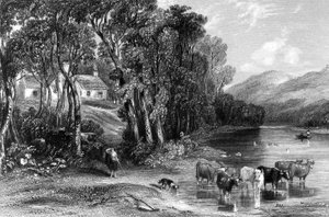 Ellisland, ilustração de "Land of Burns", de John Wilson, publicada em 1840
