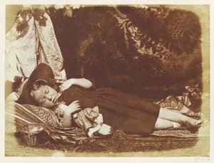 The Bedfellows, c.1843-47 (impressão de papel salgado do negativo do calotipo) de David Octavius Hill