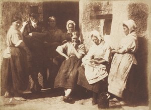 A porta da casa de um piloto de Newhaven de David Octavius Hill and Robert Adamson