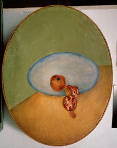 Natureza morta com romãs. Pintura de David Petrovich Sterenberg (1881-1948), óleo sobre tela