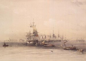 Aproximação a Alexandria, de "Egipto e Núbia", Vol.3 (litho) de David Roberts