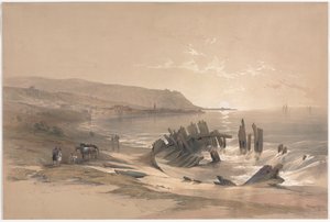 Caifás olhando para o Monte Carmelo, 1839. de David Roberts