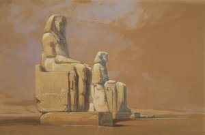 Colossos, Tebas, 1838 de David Roberts
