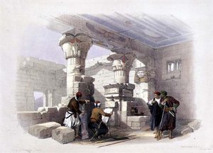 Deir Al-Madinah, Tebas, de "Egypt and Nubia", Vol.1 (litho) de David Roberts