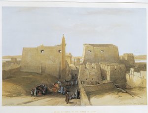 Egipto, Templo em Luxor, gravura de David Roberts de David Roberts