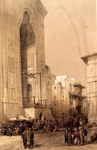 Grande Entrada na Mesquita do Sultão Hasan, de "Egipto e Núbia", Vol.3 (litho) de David Roberts