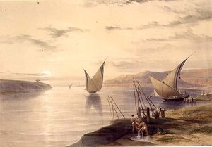 Hager Setsilis, de "Egypt and Nubia", Vol.1 (litho) de David Roberts