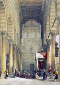 Interior da Mesquita dos Metwalys (litho) de David Roberts