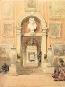 Interior da casa de Thirlestaine, Cheltenham (wc no papel) de David Roberts