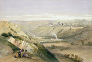 Jerusalém, 5 de abril de 1839, prato 18 do Volume I de &39;The Holy Land&39;, gravado por Louis Haghe (1806-85) pub. 1842 de David Roberts