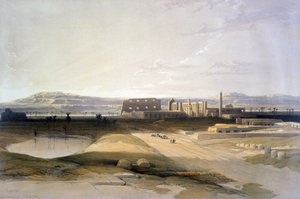 Karnak". Litografia de 1856 segundo David Roberts (1796-1864), artista e orientalista escocês. de David Roberts