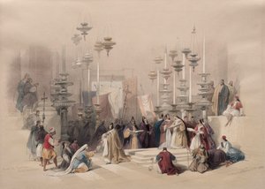 Pedra da Unção, Santo Sepulcro de David Roberts
