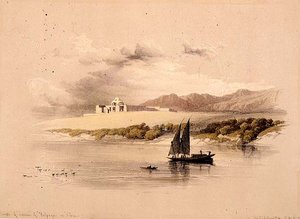 Templo de Amdda de Halsaya em Núbia, de "Egipto e Núbia", Vol.1 (litho) de David Roberts