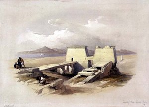 Templo de Wady Sabona, Núbia, de "Egipto e Núbia", Vol.1 (litho) de David Roberts