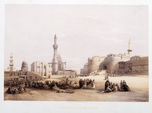A Entrada da Cidadela do Cairo (Cairo) - em "The Holy Land" de David Roberts, Londres 1849 de David Roberts