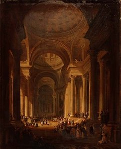 O Interior da Catedral de St. Genevieve, Paris de David Roberts