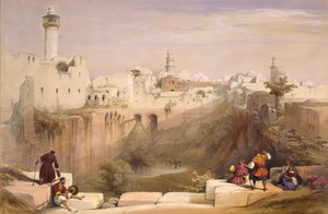 A piscina de Bethesda, Jerusalém de David Roberts