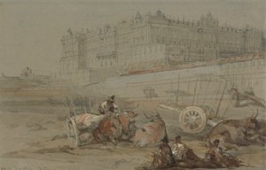 O Palácio Real, Madrid, 1832 de David Roberts
