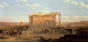 As ruínas do templo menor em Baalbeck de David Roberts