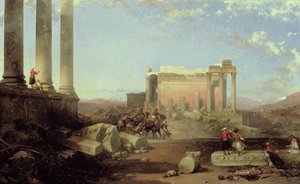 As ruínas do templo do sol em Baalbec, 1861
