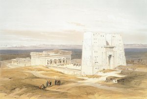 O Templo de Edfu, de David Roberts, gravura de David Roberts