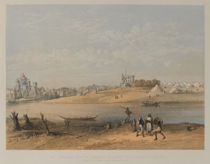 Palácios detidos por Generals Outrams e Havelocks Troops, Lucknow (litho)