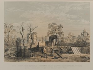 Vista da Sede do General Outrams [Dr. Fayrers House]. Olhando para os Palácios de Furrad Bux e Chuttur Munzil