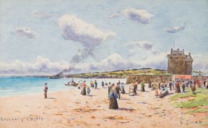 Castelo de Broughty (aguarela) de David Small