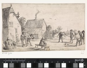 Agricultores jogam bocha Cenas de gênero ao ar livre (título da série) de David Teniers (II)