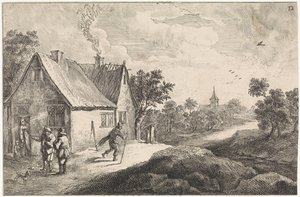 Aldeia camponesa com figuras de David Teniers (II)