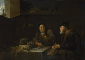 A parábola do fazendeiro rico em grãos. Por volta de 1648