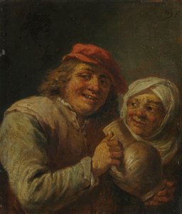 Velho e mulher, década de 1700.