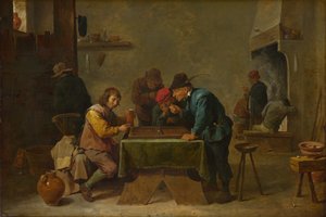 Jogadores de Gamão, c. 1645 de David Teniers the Younger