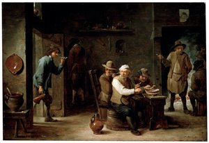 Em uma taberna, década de 1640 de David Teniers the Younger