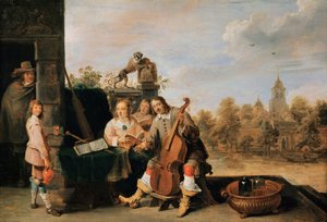 Auto-retrato com a Família, c. 1645 de David Teniers the Younger