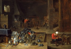 A Loja de Armaduras de David Teniers the Younger