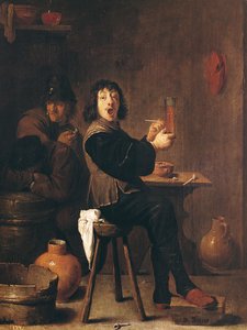 O soldado feliz de David Teniers the Younger