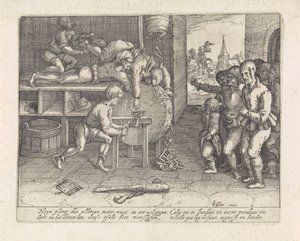Batoteiro punido por moer nariz e orelhas de David Vinckboons (I) (possibly)