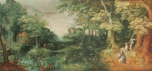 Paisagem com Caçadores de David Vinckboons