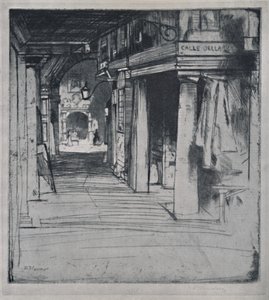Rua Della Donna, c1900, 1925. de David Young Cameron