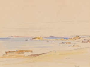 Baía de Lunan (aguarela) de David Young Cameron