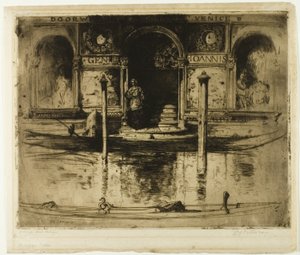 The Palace Doorway, placa 22 do North Italian Set de David Young Cameron