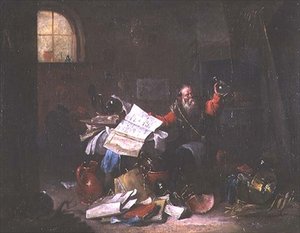 O Alquimista de David the Elder Teniers