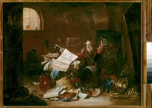 O Alquimista de David the Younger (attr. to) Teniers