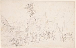 Um casamento camponês de David Teniers the Younger