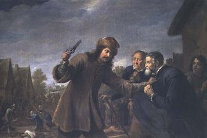 Ataque a uma aldeia, 1648 de David Teniers the Younger