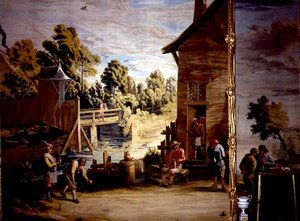 O jogo das bacias de David Teniers the Younger