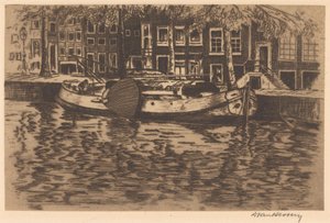 Fosso com veleiro amarrado de David van Hessen (signed by artist)