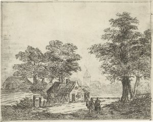 Paisagem com caminhantes de David van der Kellen