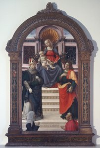 A Madona e o Menino com São Luís de Toulouse, João Evangelista e os Doadores